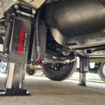 Redfoot Levelling - The underside of a Fiat vehicle with the Redfoot Levelling Fiat 'AutoLift' System.